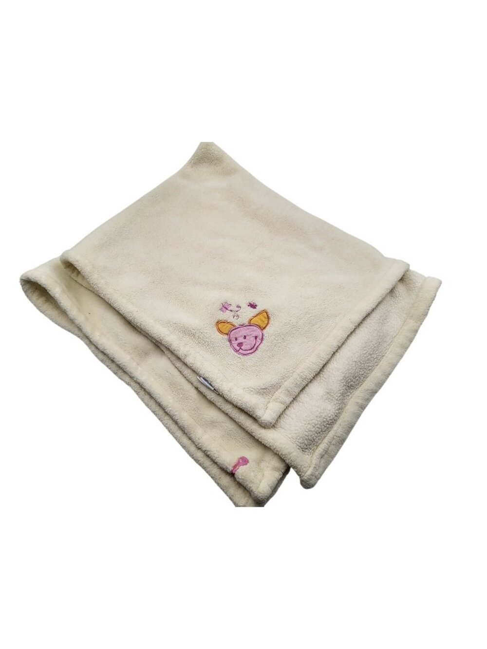 Gagou Tagou Kangaroo Yellow Pink Fleece Baby Blanket Security Lovey
